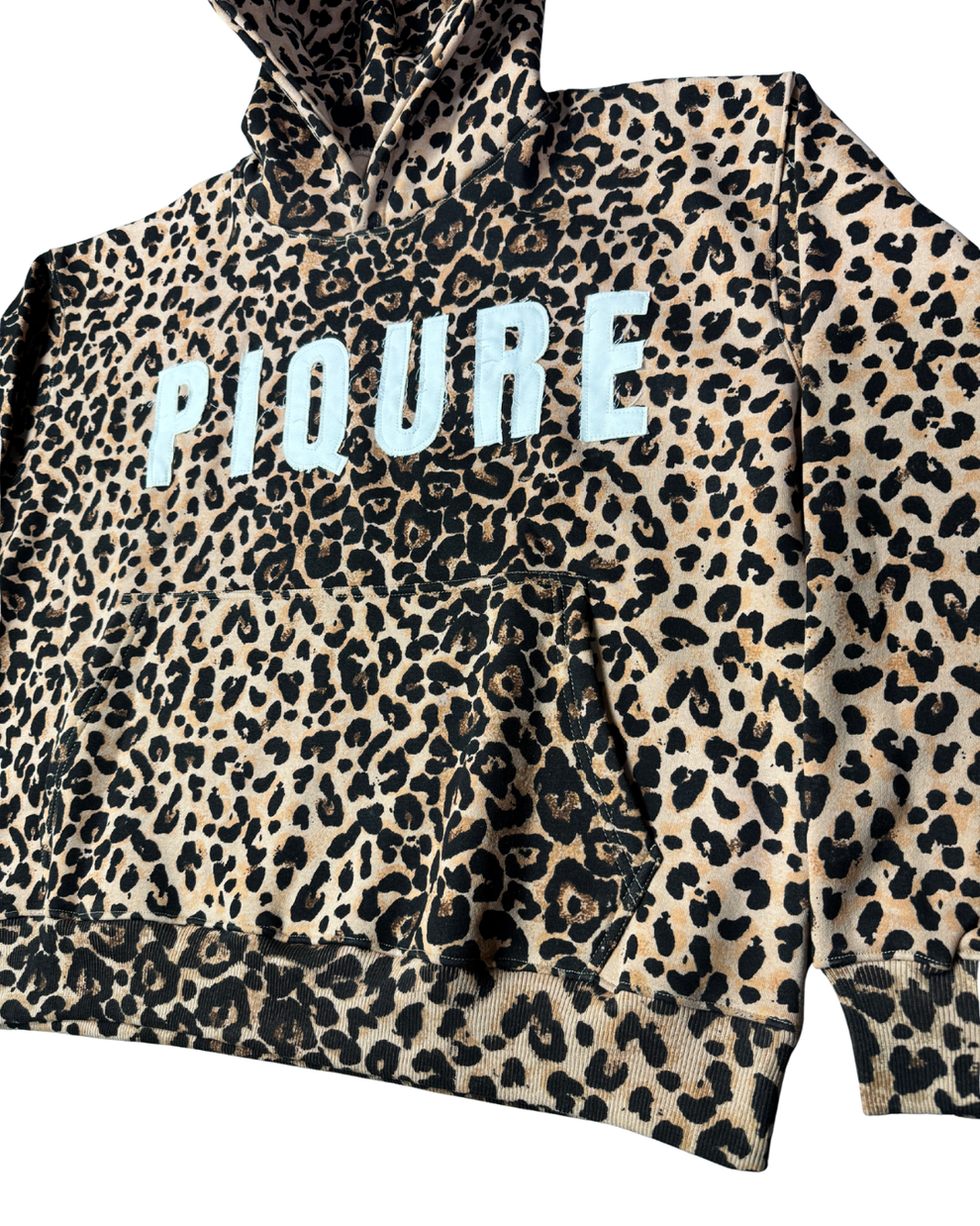 Leopard Print Logo Hoodie