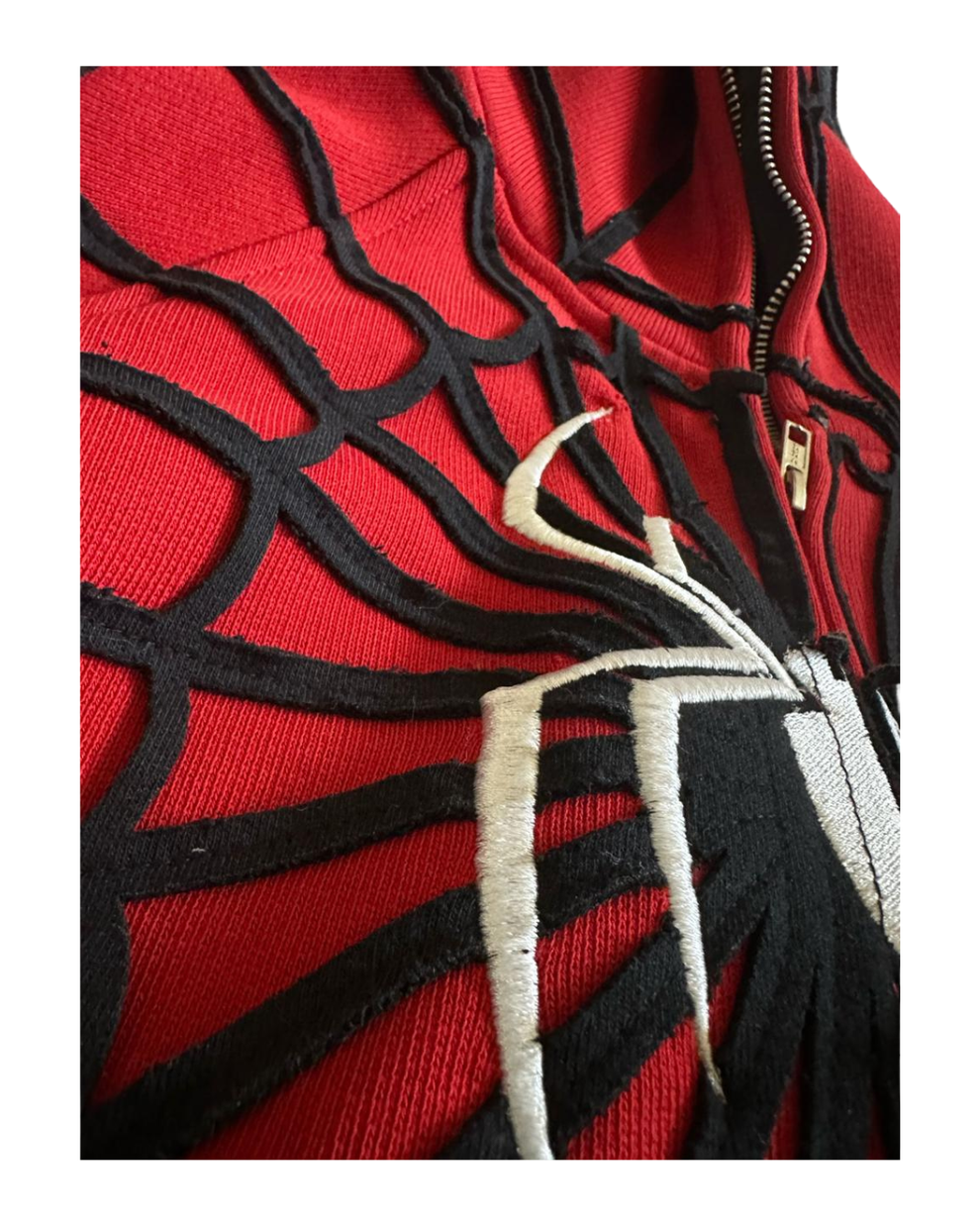 Spider Web Zip-Up Hoodie