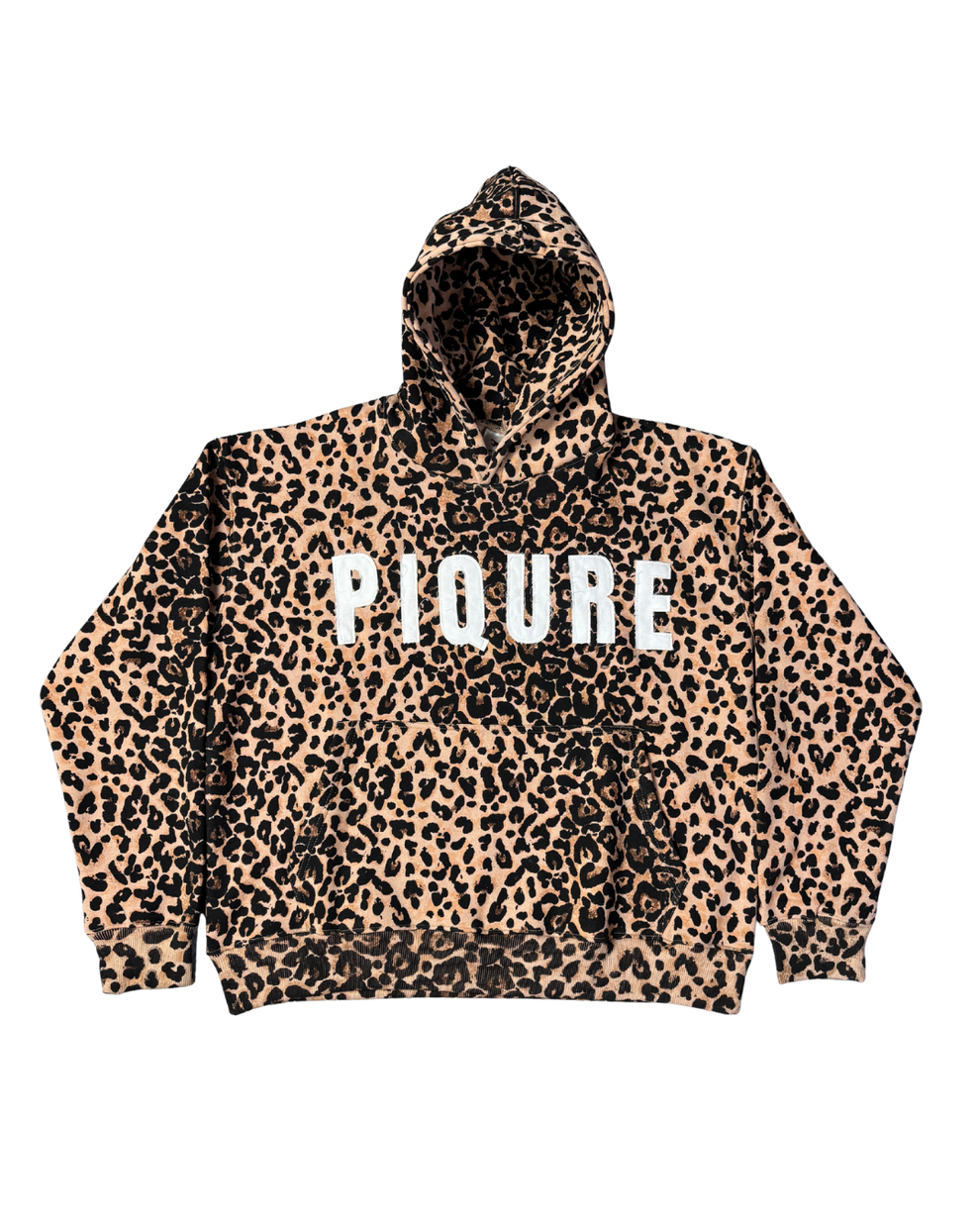 Leopard Print Logo Hoodie