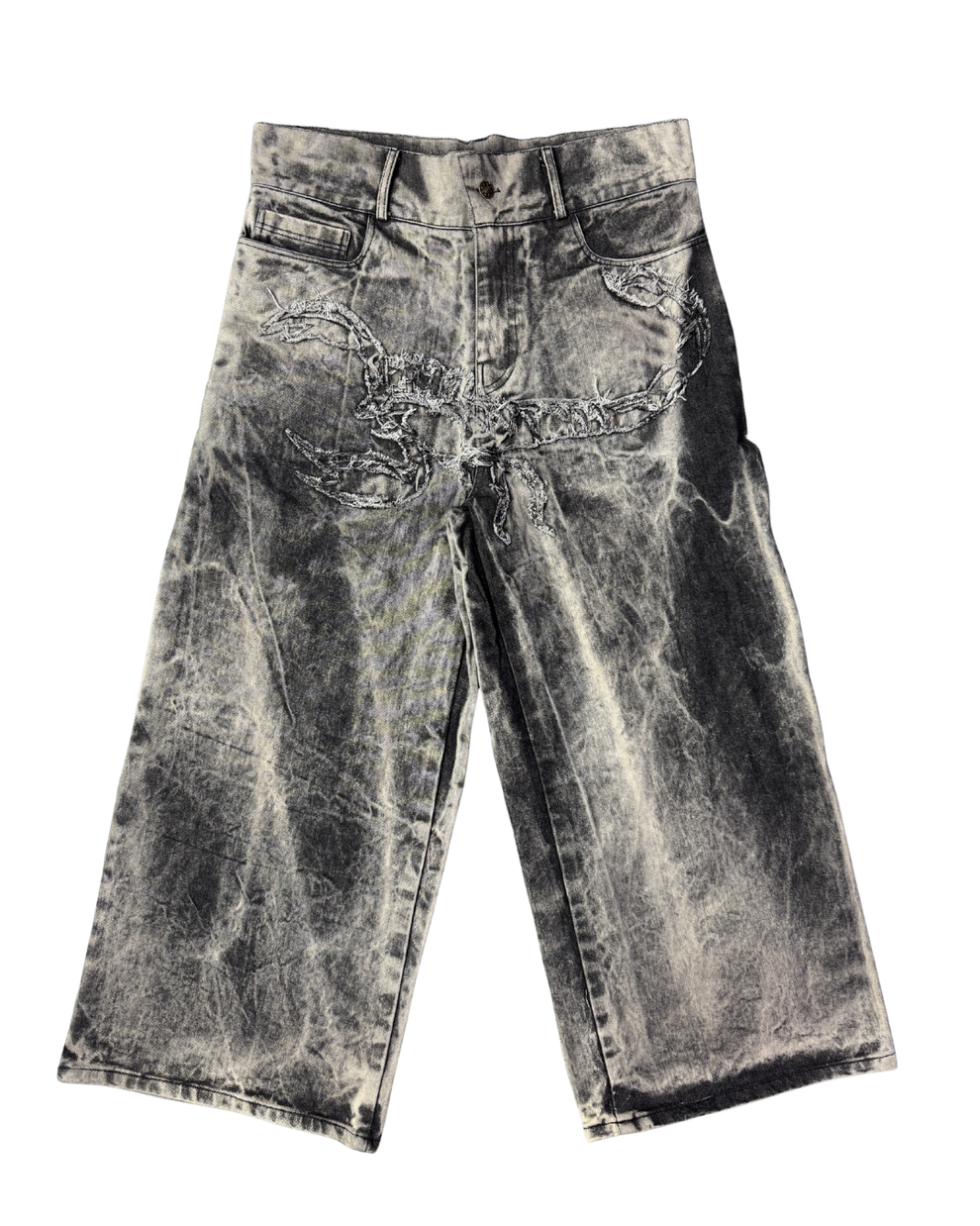 Vintage Washed Wide Leg Denim