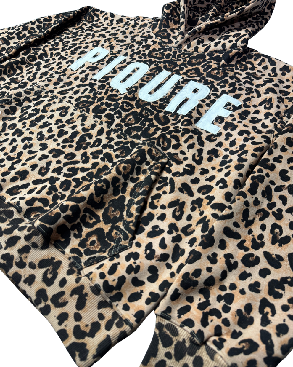 Leopard Print Logo Hoodie